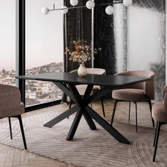 Spisebord <strong>Oakmont</strong>  Hvit, Svart Marmor 160x90 cm