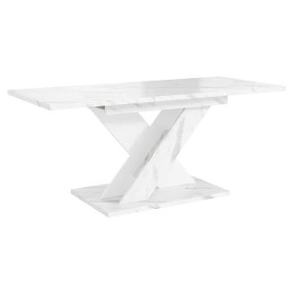 Spisebord <strong>Benton</strong>  Hvit Marmor 140-180x80 cm