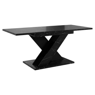 Spisebord <strong>Benton</strong>  Hvit, Svart Marmor 140-180x80 cm