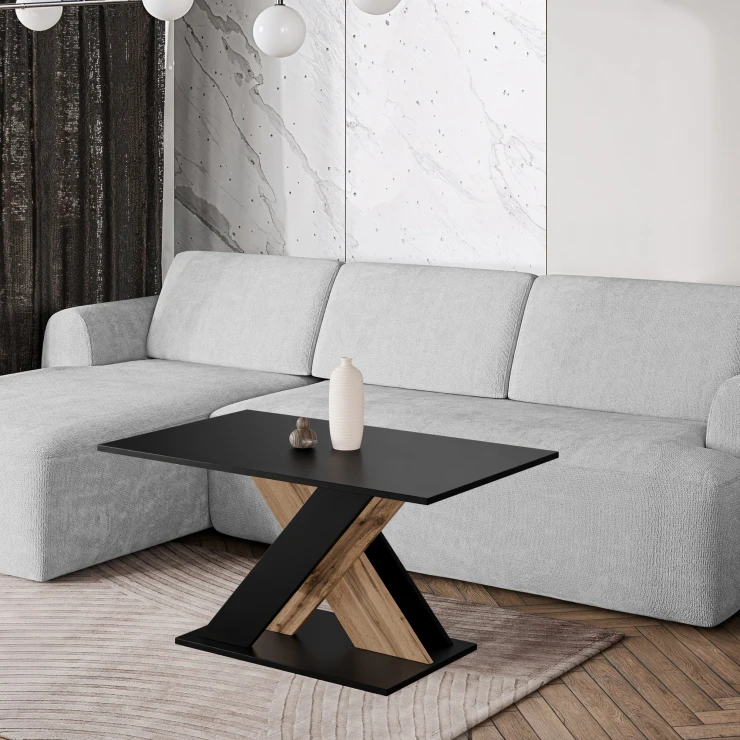 Sofabord Benton Svart, Tre 110x60 cm