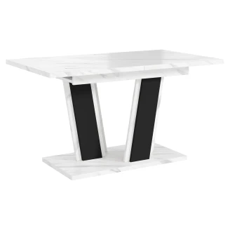 Spisebord <strong>Alton</strong>  Hvit, Svart 120-160x80 cm