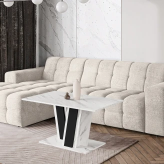 Sofabord Alton Hvit, Svart 100x60 cm