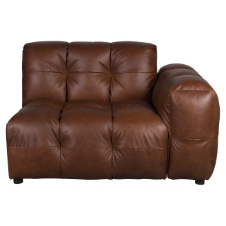 Dutchbone Sofa Modul med Armlene Højrevendt <strong>Hackman</strong>  Mørkbrun Lær