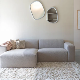 Zuiver Concept Sofa 3-seterss Venstrevendt <strong>Milka</strong>  Cappuccino