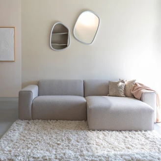 Zuiver Concept Sofa 3-seterss Høyrevendt <strong>Milka</strong>  Cappuccino