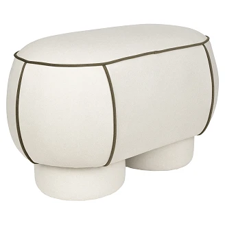 Sittepuff <strong>Matteo</strong>  Hvit 77.5x49 cm