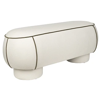 Sittepuff <strong>Matteo</strong>  Hvit 121x47 cm