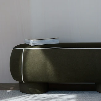 Sittepuff <strong>Matteo</strong>  Hvit 121x47 cm