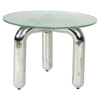 Dutchbone Sidebord <strong>Marly</strong>  Sølv Ø60 cm