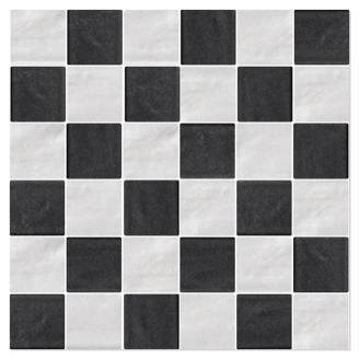 Mosaikk Gulvflis <strong>Ashbury</strong>  Hvit-Svart Matt 30x30 (5x5) cm