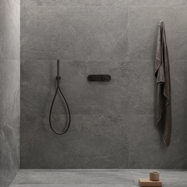 Sant’Agostino Veggflis Bergstone Rigato Dark Matt-Relieff 60x120 cm