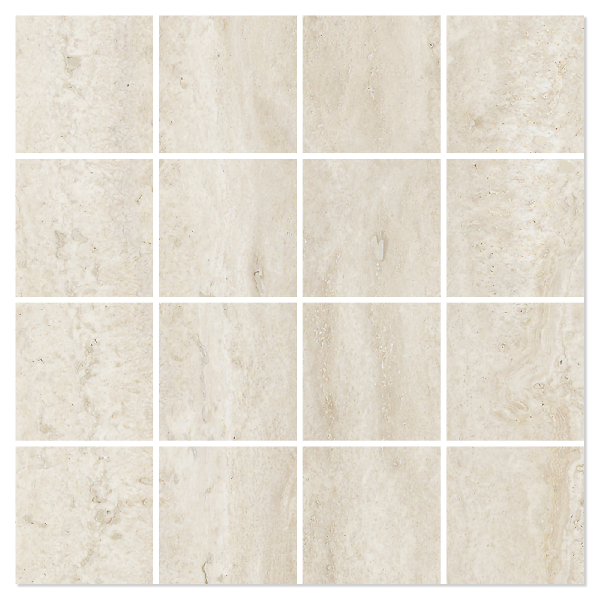 Mosaikkflis Reflection Almond Matt 30x30 (7x7) cm