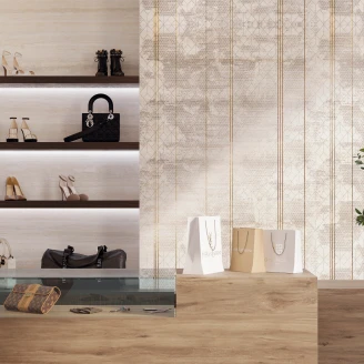 Veggflis <strong>Reflection</strong>  Beige Deco Matt 80x120 cm (2st)