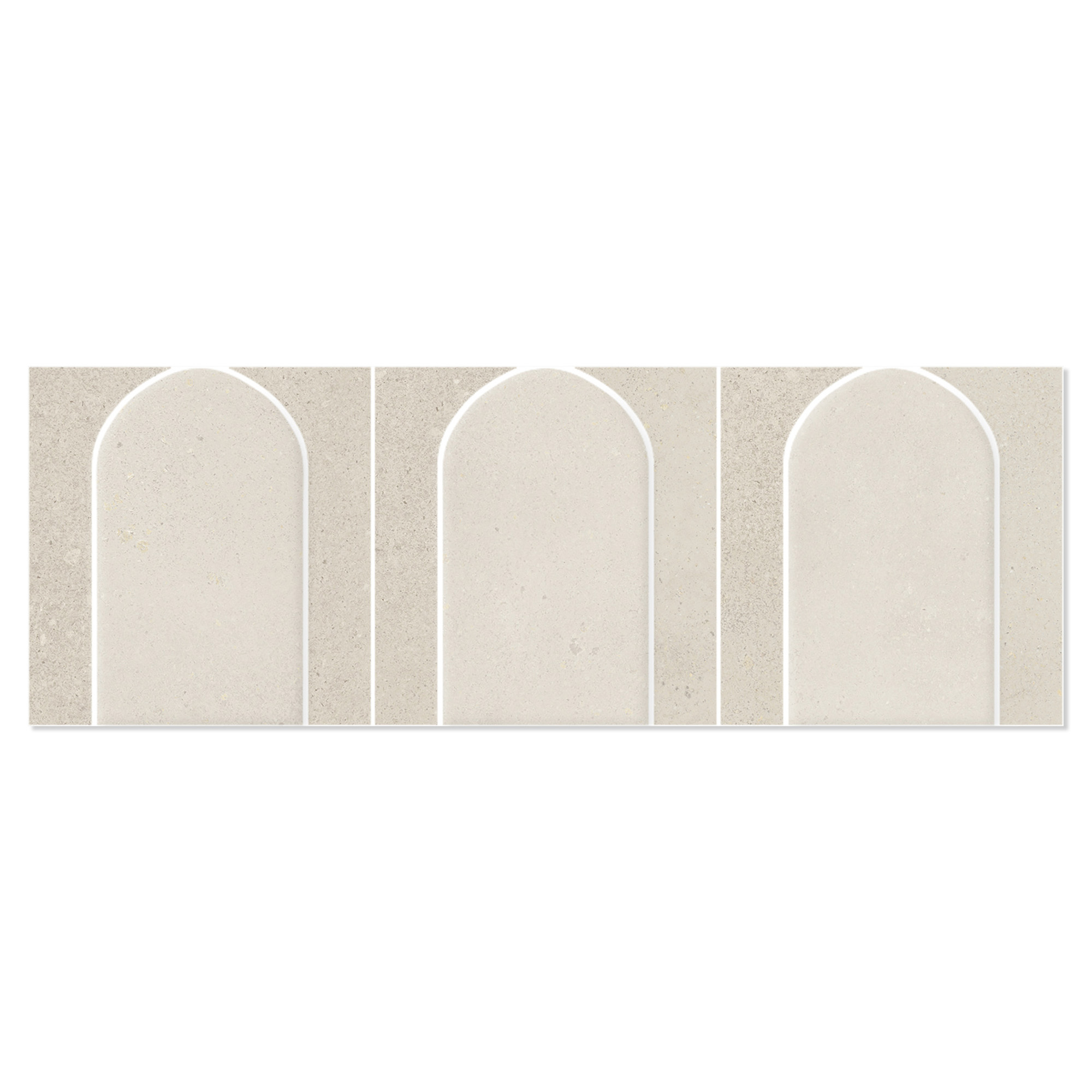 Mosaikkflis Foundry Lys Beige Blank 44x14 cm