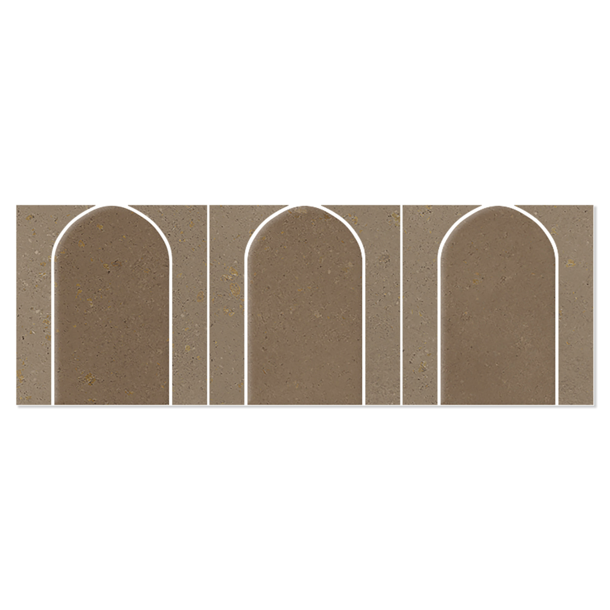 Mosaikkflis Foundry Brun Blank 44x14 cm