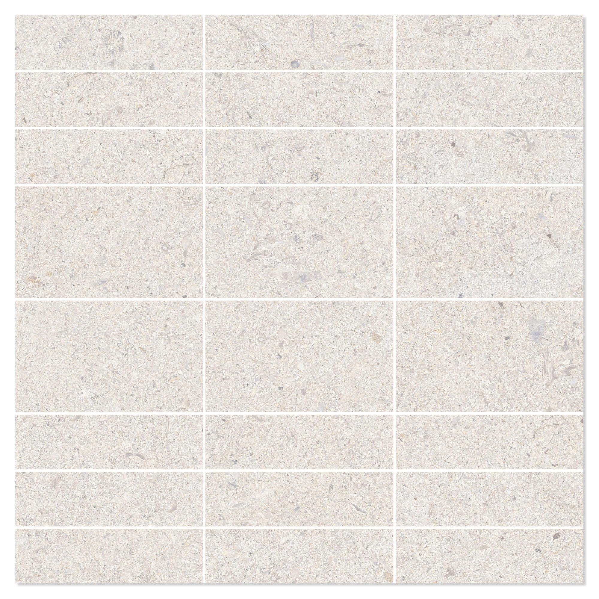 Mosaikkflis Litha Hvit Halvpolert 30x30 cm