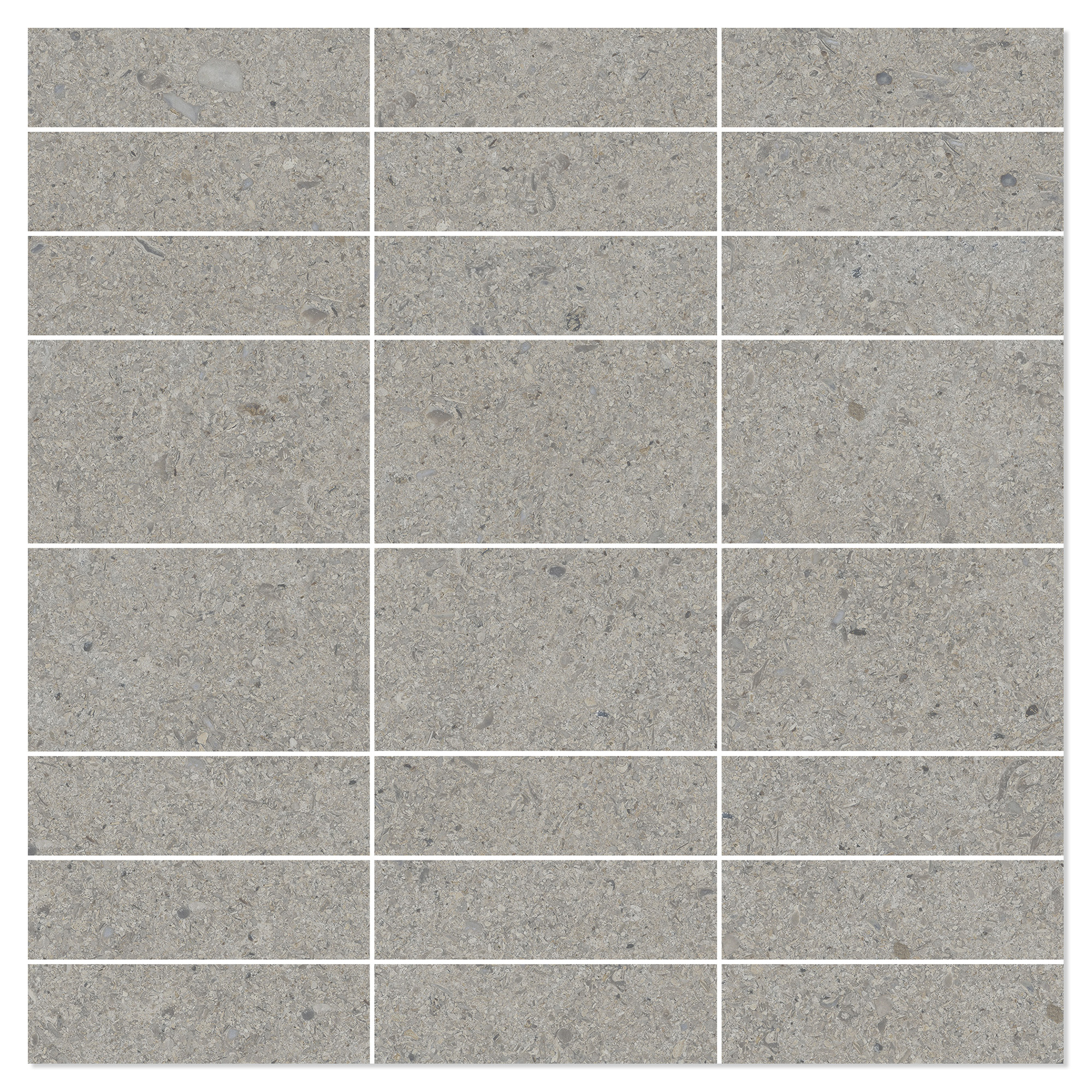 Mosaikkflis Litha Grå Brushed Matt 30x30 cm