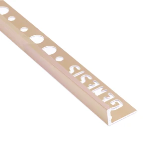 Flislist Blank Kobber <strong>L-Profil</strong> , 10mm x 2.5m