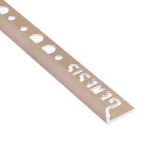 Flislist i Børstet Kobber <strong>L-Profil</strong> , 12mm x 2.5m