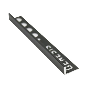 Flislist Svart Matt <strong>L-Profil</strong> , 22.5mm x 2.5m