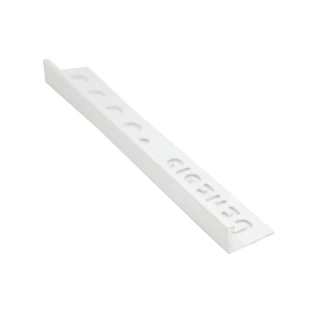 Flislist Hvit Matt <strong>L-Profil</strong> , 10mm x 2.5m