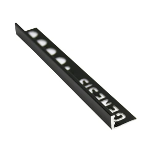 Flislist Svart <strong>L-Profil</strong> , 10mm x 2.5m