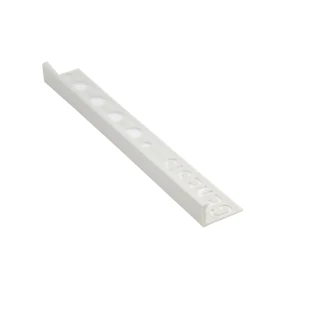 Flislist i PVC Lysgrå L-Profil, 10mm x 2.5m