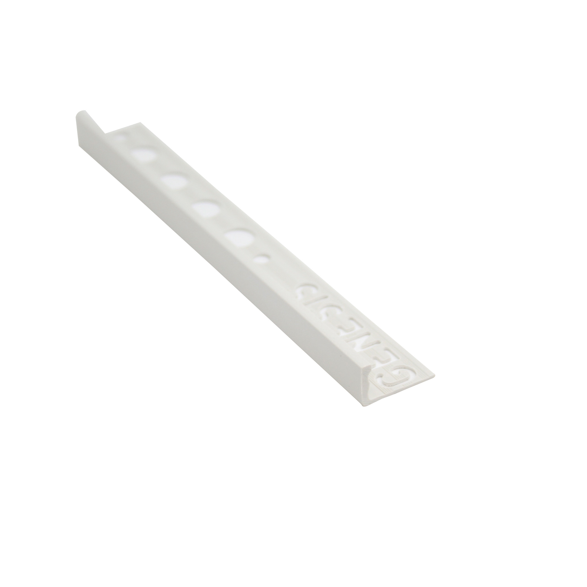 Flislist i PVC Lysgrå L-Profil, 10mm x 2.5m