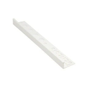 Flislist i PVC Hvid L-Profil, 10mm x 2.5m