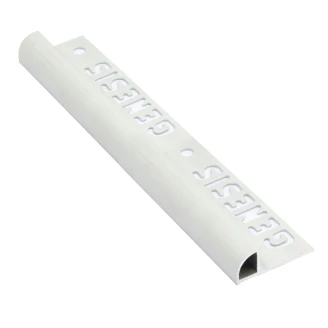 Flislist i Matt Aluminium med Rund Lukket Profil, 6mm x 2.5m