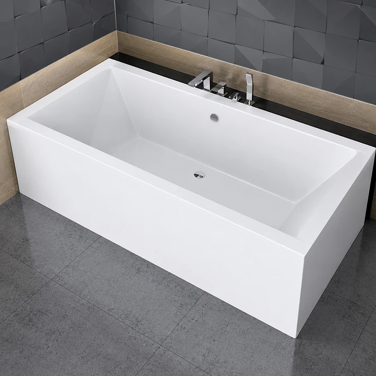 Badekar Matera Hvit Blank 170 cm (Uten Panel & Avløp)
