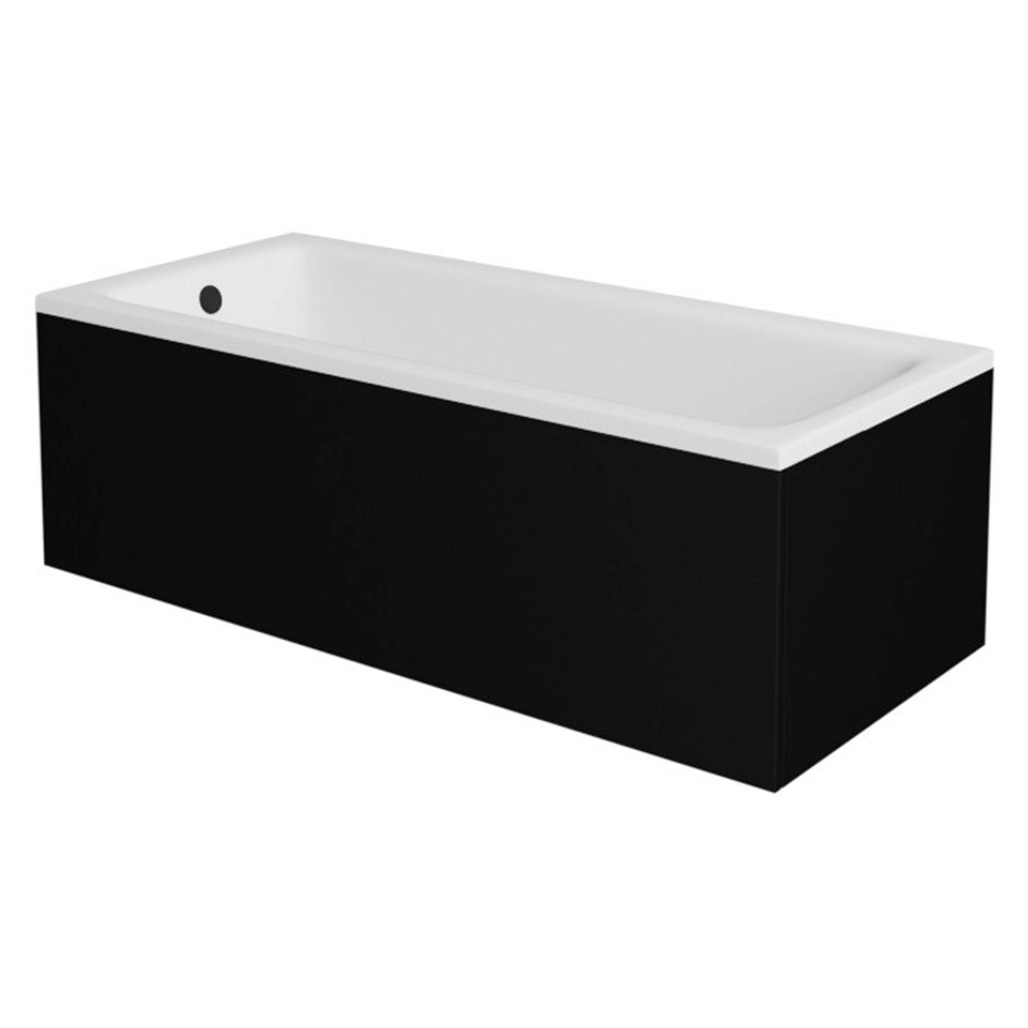Paneler til Badekar Suprema Svart Matt 150 cm