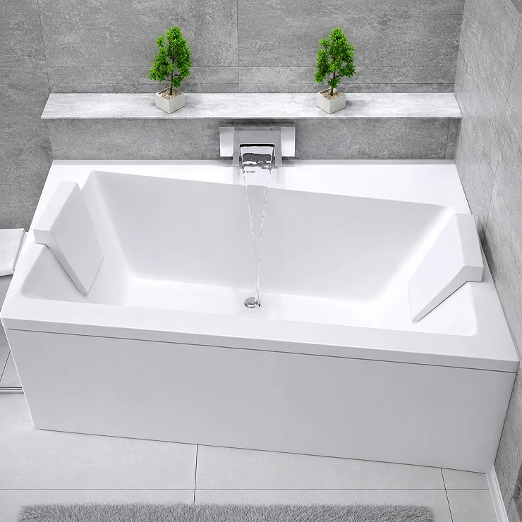 Badekar Galaxidi Hvit Blank Høyre 160 cm (Uten Panel & Avløp)