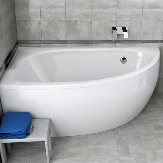 Badekar <strong>Alpine</strong>  Hvit Blank Venstre 150 cm (Uten Panel & Avløp)