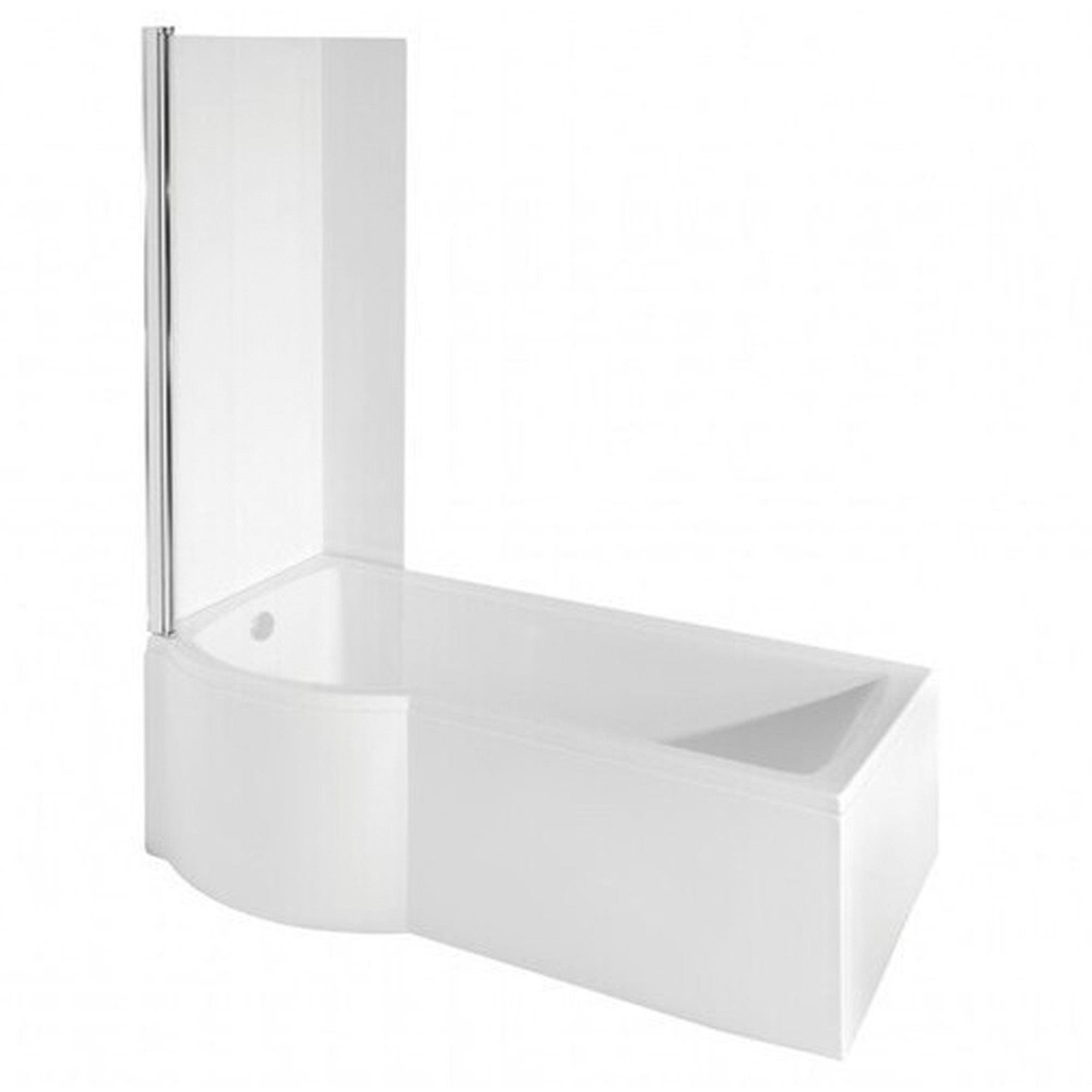 Dusjbadekar Lourmarin Hvit Blank Venstre 150 cm (Uten Panel & Avløp)