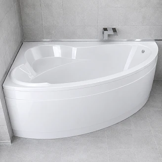 Badekar <strong>Grasse</strong>  Hvit Blank 160 cm Venstre (Uten Panel & Avløp)
