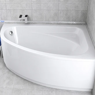 Badekar <strong>Ponte</strong>  Hvit Blank 140 cm Høyre (Uten Panel & Avløp)