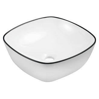 Servant <strong>Delvio</strong>  Hvit-Svart Blank 41x41 cm