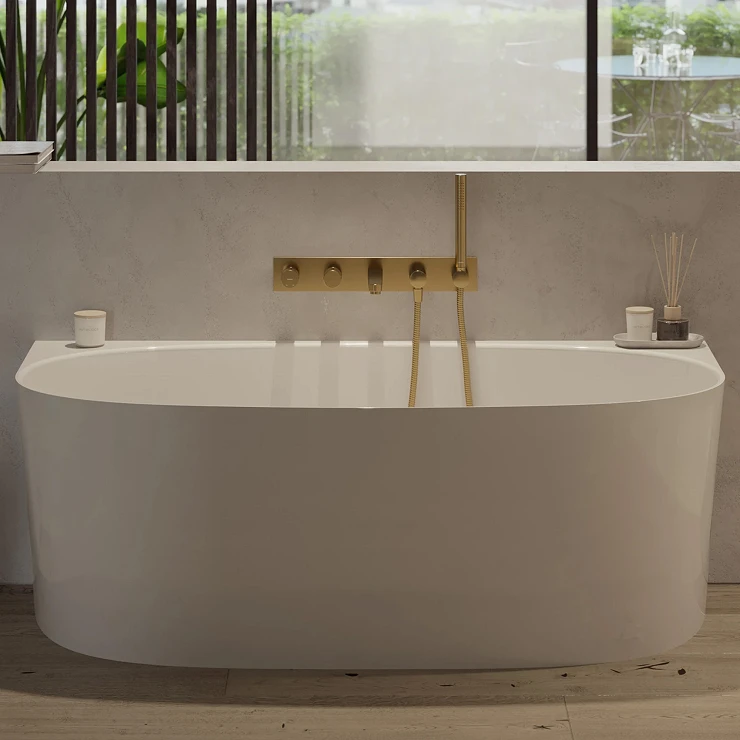 Omnires Badekar Valencia M+ Hvit Blank 158x86 cm