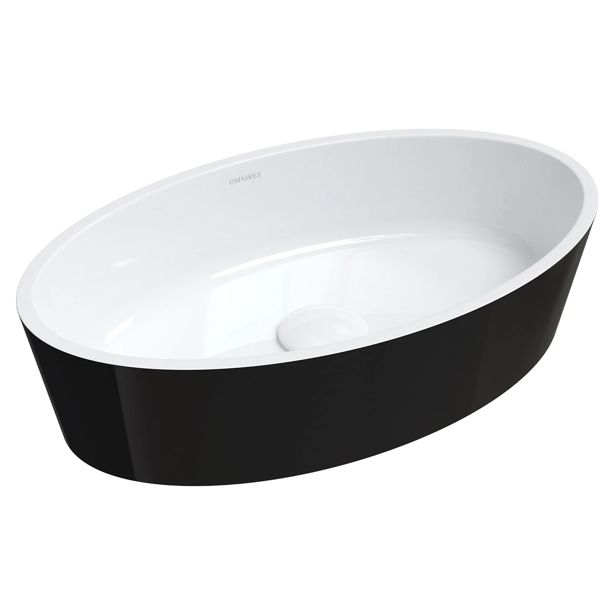 Omnires Servant Bari M+ Hvit-Svart Blank 50x30 cm
