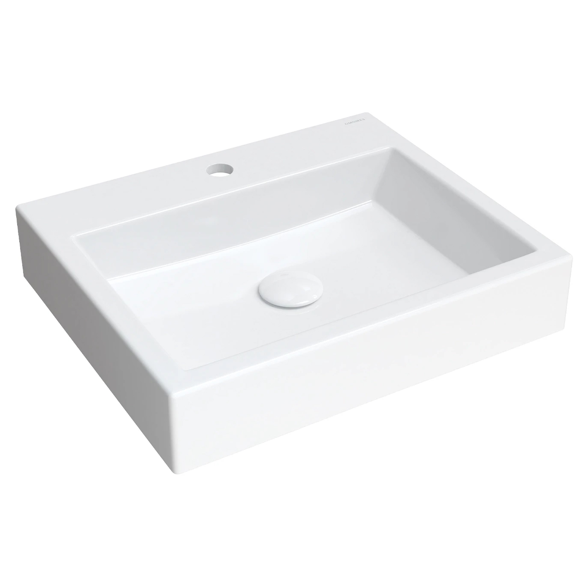 Omnires Vegghengt Servant Thasos M+ Hvit Blank 50x42 cm