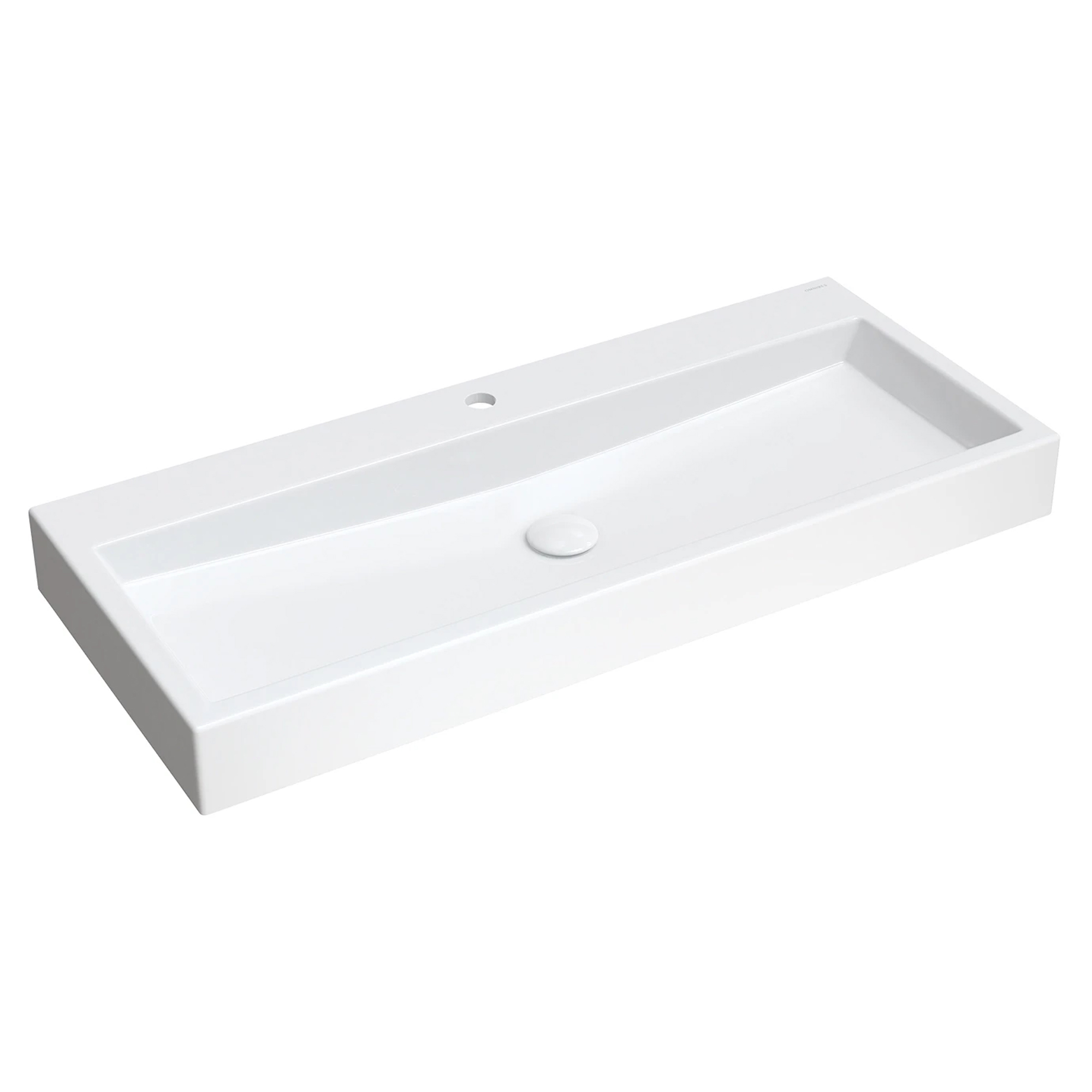 Omnires Vegghengt Servant Thasos M+ Hvit Blank 100x42 cm