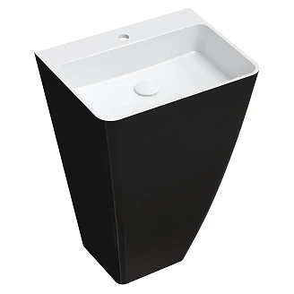 Omnires Frittstående Servant <strong>Parma M+</strong>  Hvit-Svart Blank 55x43 cm