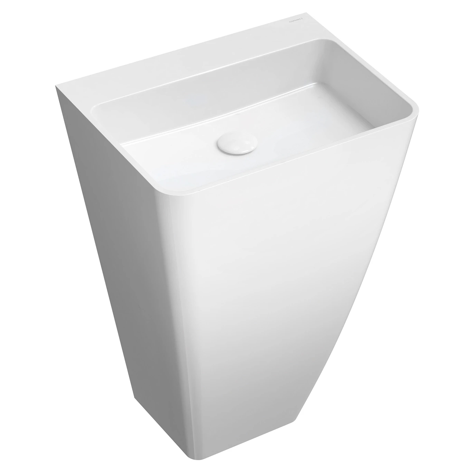 Omnires Frittstående Servant Parma M+ Hvit Blank 55x43 cm