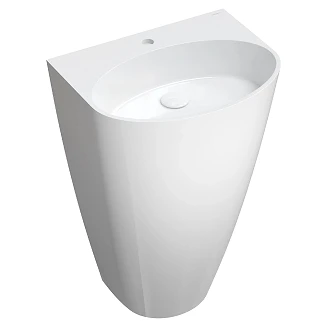 Omnires Frittstående Servant <strong>Siena M+</strong>  Hvit Blank 55x43 cm med Armaturhull