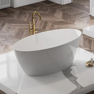 Omnires Badekar <strong>Siena M+</strong>  Hvit Blank 161x81 cm