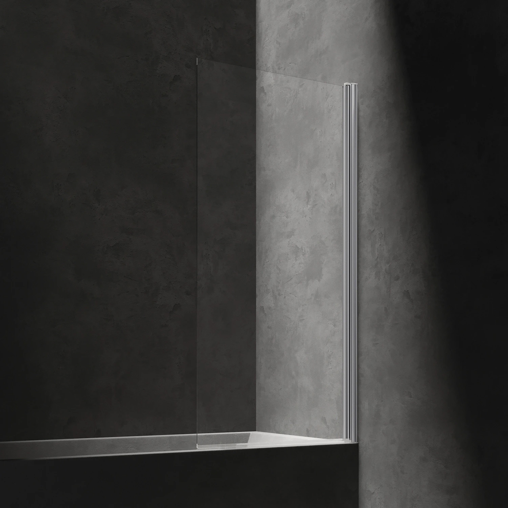 Omnires Badekarvegg Kenton Krom Blank 70 cm