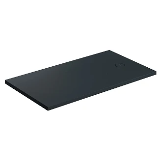 Omnires Sklisikkert komposittdusjkar <strong>Aquarock M+</strong>  80x160 cm Svart Lava Matt