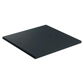 Omnires Sklisikkert komposittdusjkar <strong>Aquarock M+</strong>  80x80 cm Svart Lava Matt