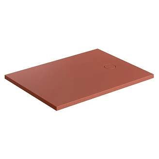 Omnires Sklisikkert komposittdusjkar <strong>Aquarock M+</strong>  90x100 cm Terrakotta Matt